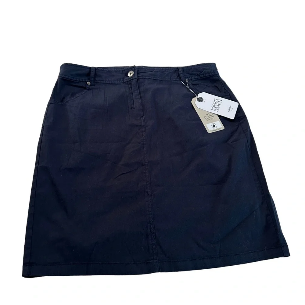 Esprit De La Mer Jeanne Marine Mini Skirt Size 42